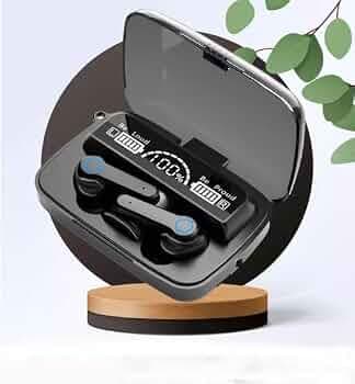 HONYMAN M19 Earbuds/TWS/Buds 5.1 Earbuds with 280H Playtime, Headphones with Power Bank & LED Display Bluetooth Headset (Black, True Wireless)
