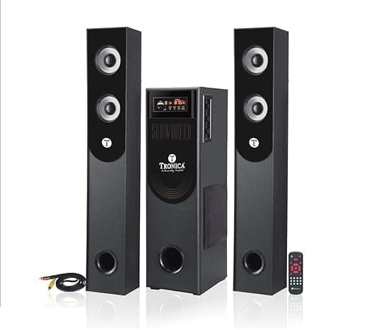 TRONICA TR-1501 Deep Bass Home Theater with Subwoofer 2.1 Channel with 55W Premium Signature Sound, Multiple Connectivity Modes, Master Remote and Sleek Finish (Black)