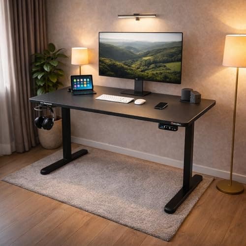 CELLBELL Ergolift Height Adjustable Table for Office Work | Everyday Ergonomic Desk with One Piece Top | Advance Memory Preset | Pre Installation Prov...