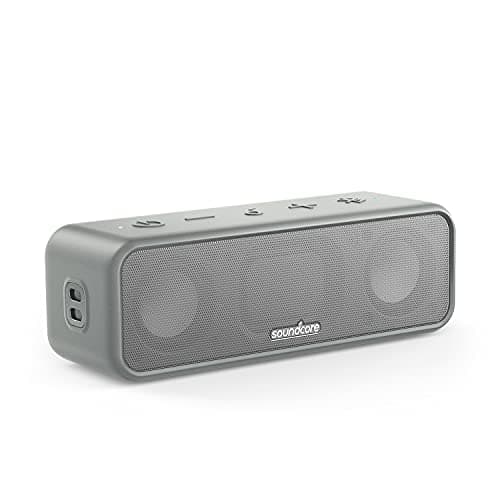 Anker Soundcore 3 Bluetooth Speaker/IPX7 Waterproof/Titanium Driver/Dual Passive Radiator/BassUp Technology/APP Compatible/Equalizer Settings/USB-C Co...