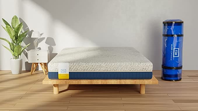 Flo AntiGravity Charcoal Infused Orthopedic Mattress with ShapeShield Technology | Medium Firm Feel | 100% Natural Latex Mattress in Queen Size (75x66...