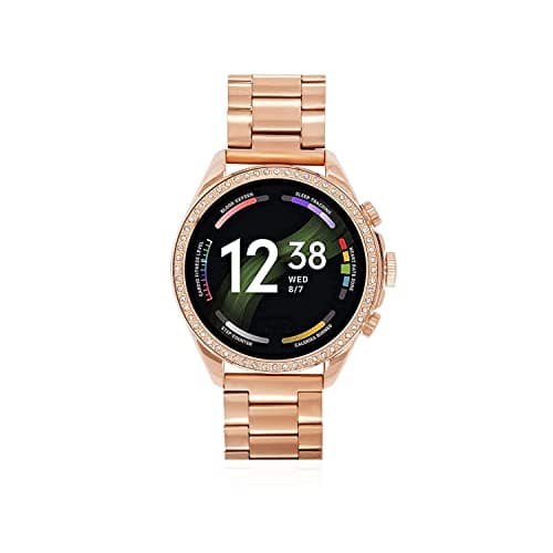 DINACO Glorious Women's Rose Gold Smart Watch Talk 2 Bluetooth Calling Smartwatch with 3 Button, Hands On Voice Assistance HD Display, 14 Sports Modes with Puple Belt (Rose Gold) (1)