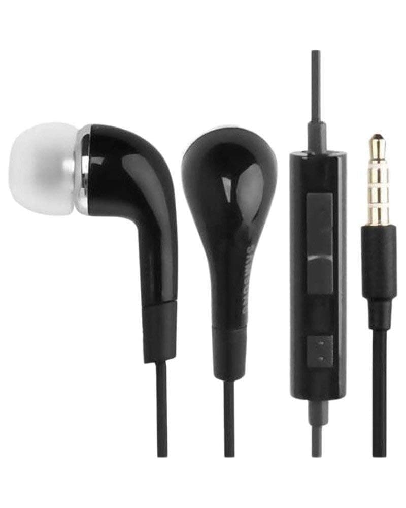 Original EHS64 3.5mm Jack Wired Earphone with Mic Hi-Res Stereo Sound, Noise Isolation, Volume Control & Tangle-Free Compatible with Samsung & Other 3.5mm Jack Supported Devices (Black)