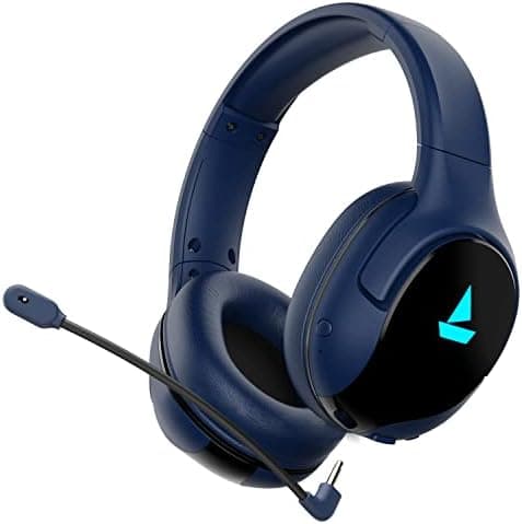 (Renewed) boAt Immortal IM 1300 Wireless Gaming Headphones with 2.4GHz Ultra Low Latency Mode(Upto 35ms), Bluetooth Mode, 3D Spatial Audio, BT v5.1, Dual Mics, Dongle Slot(Phantom Blue), (Immortal Im1300)