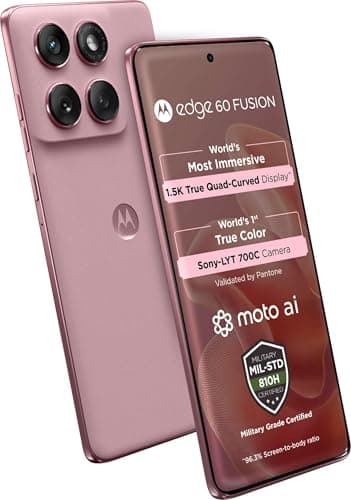 Motorola Edge 60 Fusion 5G (Pantone Zephyr, 8GB RAM, 256GB Storage) | MediaTek Dimensity 7400 Processor | 50MP + 13MP | 32MP Selfie | 6.67" pOLED Disp...