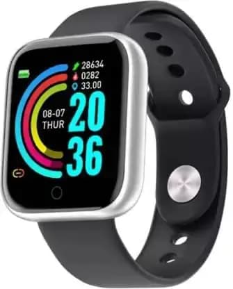 LOPAZ d20 Bluetooth Smart Band with Touchscreen Multifunctional TF Sim Card Support for Mens Boys Kids Girls (Silver: D20)