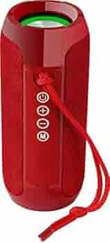 (Renewed) Zebronics Zeb-Action Wireless 10W Portable Speaker, Supporting Bluetooth v5.1, TWS, RGB Lights, Fabric Finish, AUX/USB/FM/mSD (Red)