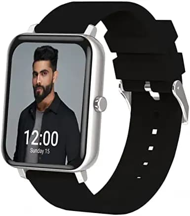 Swott Armor 007 1.69" Full Touch Made in India Smart Watch Bluetooth Voice Calling for Men & Women with Multiple Sports Mode & Faces with Health Monitoring Feature SpO2 & Heart Rate (Silver/Black)
