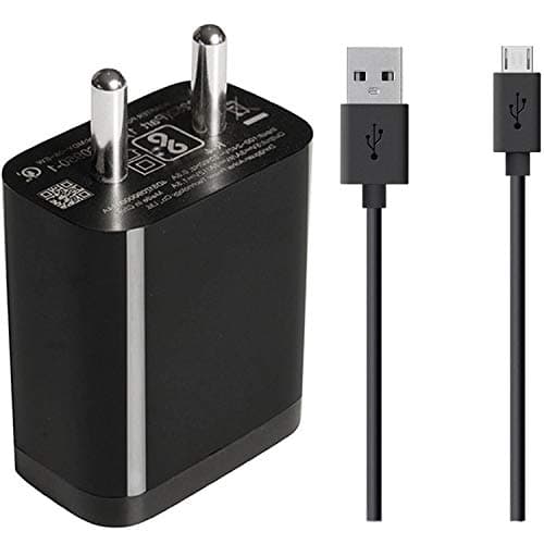 Charger for Xiaomi Redmi Note 5 Charger Original Adapter Like Wall Charger | Mobile Fast Charger | Android USB Charger with 1 Meter Micro USB Charging Data Cable (3 Amp, MI15, Black)