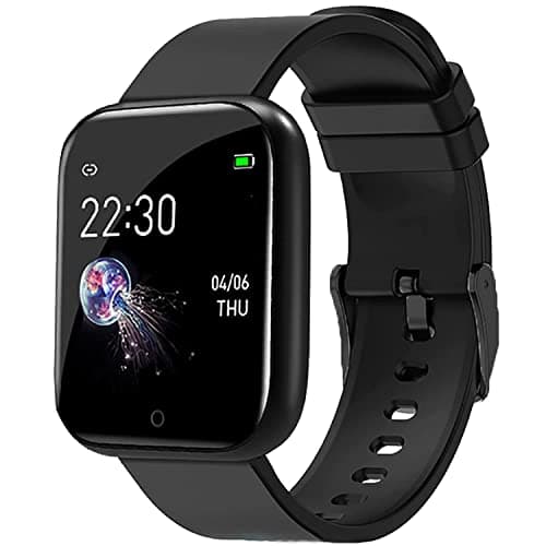 Mi Sports Function ID116 Mens Smartwatch, Touch Screen Smart Phone Watch Bluetooth Activity Tracker M3 Fitness Band for Mens, Kids, Girls and Boys - Black