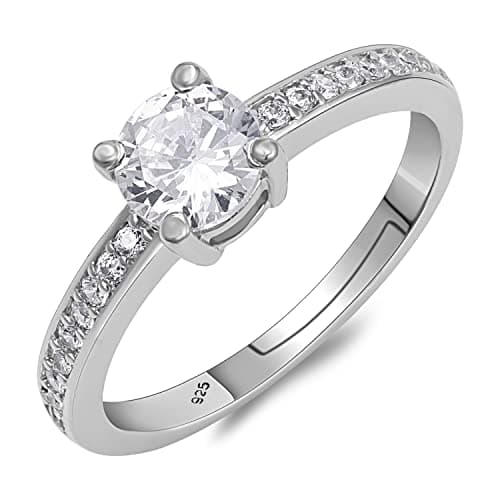 Pissara Splendid 925 Sterling Silver Cubic Zirconia Finger Ring For Women And Girls|with Authenticity Certificate, 925 Stamp & 6 Months Warranty (LR104650)