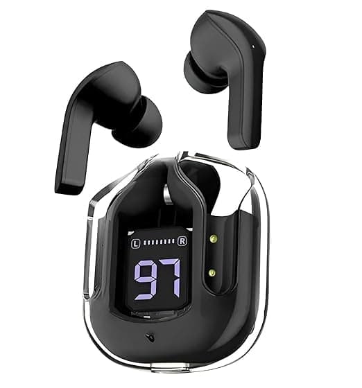 TrinetraX Enterprises UltraPods Max True Wireless Earbuds with Bluetooth 5.3, Enhanced Sound Quality, Touch Control,Battery Life, Noise Cancellation &...