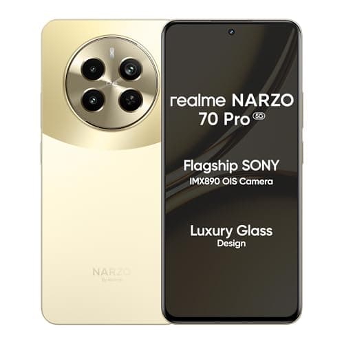 realme NARZO 70 Pro 5G (Glass Gold, 8GB RAM,128GB Storage) Dimensity 7050 5G Chipset | Horizon Glass Design | Segment 1st Flagship Sony IMX890 OIS Cam...