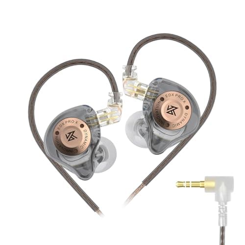 KZ EDX PRO X Wired IEM Without Mic, 10mm Super-Linear Dynamic Driver in-Ear Monitor, Detachable Cable Design Earphone, Professional-Grade Oxygen-Free ...
