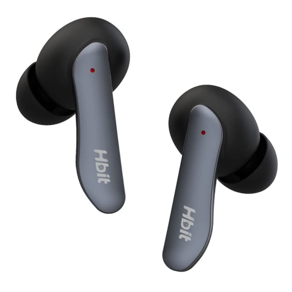 HBIT True Wireless Earbuds with Mic,ENC, 200Hrs Backup,IPX4 Sweat Resistance Voice Assistance, Sensor Control TWS, Bluetooth V5.3