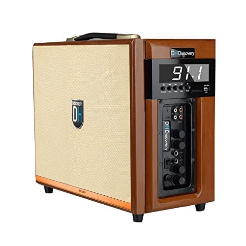 DH Discovery DJ 205 II 250w Wireless Home Bluetooth Speaker Mic Included (Brown)