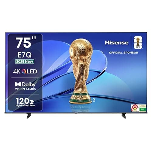 Hisense 189 cm (75 inches) E7Q Series 4K Ultra HD Smart QLED TV 75E7Q (Black)