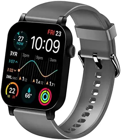 [Newly Launched]Tokdis Vortex MX-2 Pro Bluetooth Calling Smartwatch - 1.80” LCD Display, Multiple Watch Faces, Sleep Monitor, Multiple Sports Modes, Water Resistant (Grey Silicon Strap)I
