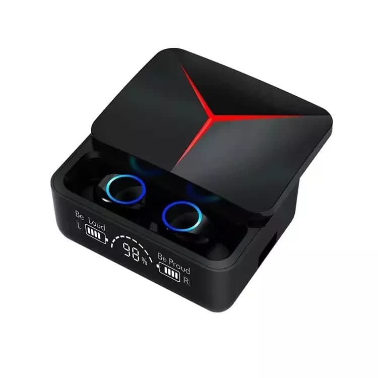 nxntron M90 PRO Earbuds with high bass clearsound with Display 1200mah Battery Power Bank Earbuds