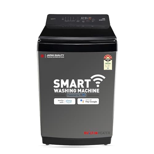 Panasonic 10 Kg Wifi Fully-Automatic Top Loading Smart Washing Machine (NA-F100VF1CB, Dark Silver, Drynamic Spin)
