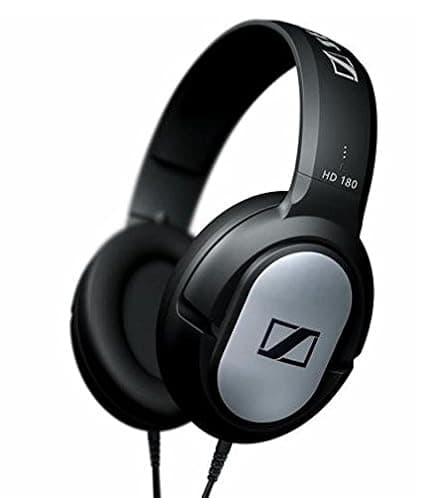 (Renewed) Sennheiser HD 180 Wired Over Ear Headphones with Mic (Black) Over-Ear