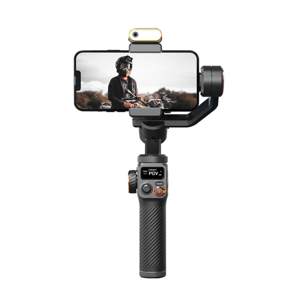 Hohem iSteady M6 Kit Smartphone Gimbal Stabilizer 3-Axis with Magnetic Fill Light AI Tracking Sensor for iPhone Android with 0.91-inch OLED Display Max Payload 400g