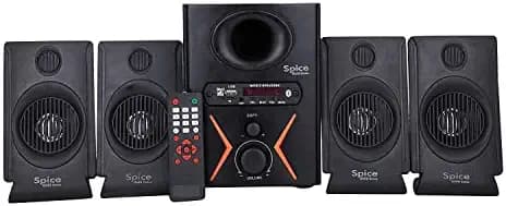 Spice Gold Series F-450VV 4.1 Home Theater System USB & FM Multimedia Speaker System with Bluetooth_(Black)