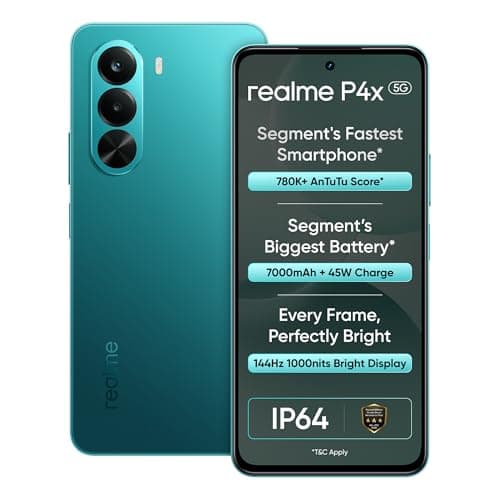 realme P4X 5G Smartphone 6.72 inch, 7000mAh Battery, 45W Fast Charging Dimensity 7400 Ultra 4nm Octa-core chipset Processor (Green, 256, GB, 8, GB)
