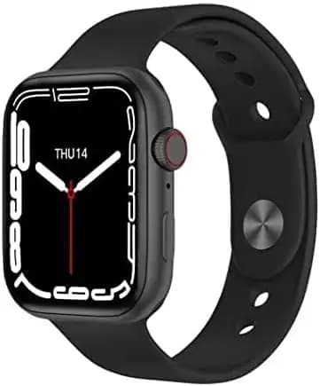 Latest i7 Pro Max Bluetooth Calling Smart Watch with All Notifications Fitness Tracker Heart Monitor New Series 7 Men & Women Smart Watch (Black)