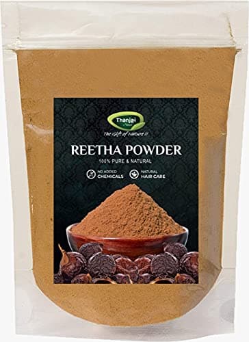Thanjai Natural Reetha | Aritha | Soapnuts (Sapindus Mukorossi) Powder 200gm For Silky & Smooth Hairs | Hair Cleansing & Conditioning | Hair, Face & Skin Care - 100% Pure and Natural Homemade Product