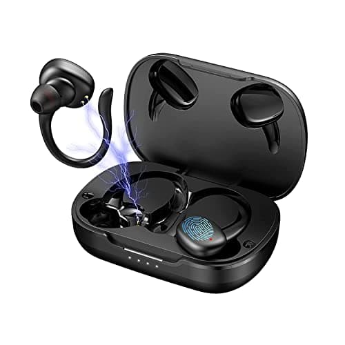 EDYELL C12 True Wireless Earbuds Overhook Earphones/in-Ear TWS Stereo Headphones with Advanced Bluetooth V5.1 IPX7 Trusted Waterproof Extra-Long Playtime, Built-in Mic with Deep Bass