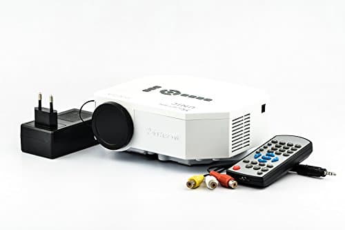 Vbera HDMI LED Projector Home Cinema Theater with AV, VGA, USB SD Card Support (White)