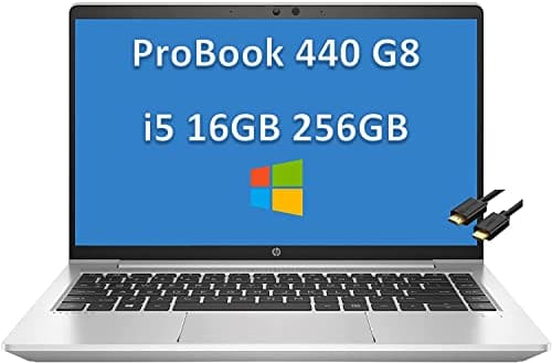 2020 HP ProBook 440 G7 14" FHD Full HD 1080p IPS Business Laptop (Intel Quad-Core i5-10210U, 16GB DDR4 RAM, 256GB M.2 SSD) Backlit, HD Webcam, Type-C, HDMI, RJ-45, Windows 10 Pro + IST HDMI Cable