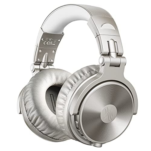 OneOdio Bluetooth Over Ear Headphones - Wireless/Wired 110 Hrs Stereo Sound Bluetooth Foldable Headsets with Deep Bass 50mm Neodymium Drivers for PC/Phone - Studio Wireless Pro C - (Champagne Gold)
