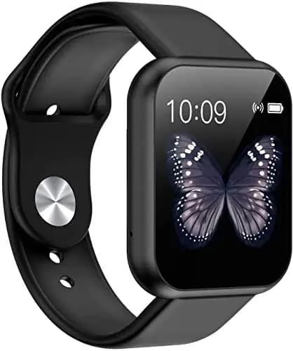 M i Smart Watch for Men Women Boys Girls, Touch Screen Bluetooth Smart Watch for Android i OS Phones Wrist Phone Watch with Heart Rate, BP, SpO2 Monitor & All Sports Activity Tracker - Black