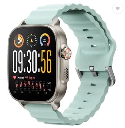 realme Watch 5,1.97" AMOLED,Upto 20 Days Battery,BT Calling,GPS,Compass,IP68 Smartwatch (Mint Blue Strap, One Size)