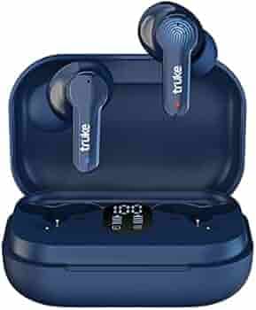 truke Buds Q1 True Wireless Earbuds with Environmental Noise Cancellation(ENC) & Quad MEMS Mic for Clear Call | Dedicated Low Latency Gaming Mode | Up to 60hrs of Music Playtime | Bluetooth 5.1 | IPX4