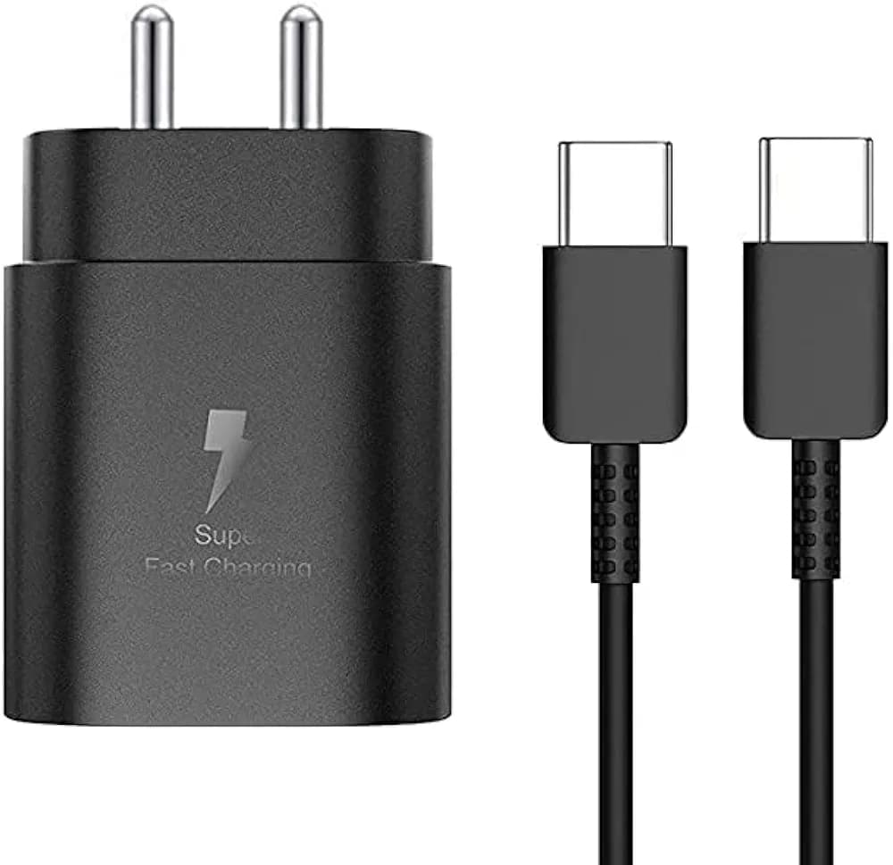 Original for Samsung 45W Charger Super Fast Charger Type C |Compatible with Galaxy S22 Ultra/S22+/S22/S21 Ultra/S21 Plus 5G/Note 20 Ultra/S20/S20 Ultra/Note 20| [Adapter+Cable] Black New 2022 | Samsung Original 45W Power Adapter with Type C to C Cable- ZQO4, Black