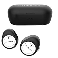 Hammer Airflow Truly Wireless Earbuds (TWS), Bluetooth 5.0, 3-4 Hours Playtime, 10M Range, Wireless Headphone with Magnetic C