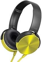 TECHFIRE MDR-XB450 Wired On Ear Headphone with Mic (Yellow)