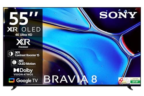 Sony BRAVIA 8 Series 139 cm (55 inches) 4K Ultra HD AI Smart OLED Google TV K-55XR80 (Black)