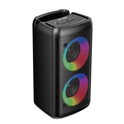 iNFiRe Tunebox 30W Bluetooth Speaker | RGB Lights | TWS Pairing | Wired Mic Support | BT 5.3 | AUX/USB/TF | 2.0 Channel Portable Wireless Speaker (Bla...