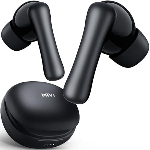 Mivi DuoPods i2 [Just Launched] TWS with 13mm Bass Drivers, 45+ Hrs Playtime, Low Latency, BT v5.3, Type C Charging, HD Call Clarity with AI-ENC, Made...