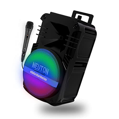 Neuton N-3000 Trolley 40W bluetooth wireless speaker with Upto 6 Hours Playback| Usb input| 2000mAH battery & RGB Light| AUX input| FM radio| Multifunction Buttons and SD Card Slot with wired Mic and Remote