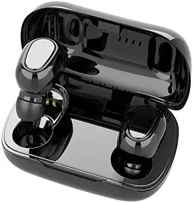 AVIKA Wireless Bluetooth Earphones TWS L21 Bluetooth Headphones 5.0 Mini Stereo Earbuds Sport Headset Bass Sound Built-in Micphone (Black)