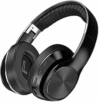 ZORBES® HiFi Wireless Headphones Over Ear with Mic Wireless Headset Bluetooth V5.0 Stereo Deep Bass 12hs Playing Time Support TF Card FM Radio Audio Input Black