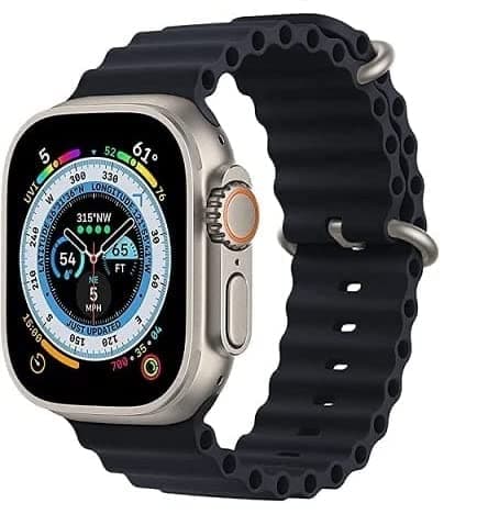 Smart Watch Ultra 8|49mm Logo| Infinity Full Display |iPhone & Android Devices Smartwatch (Black)