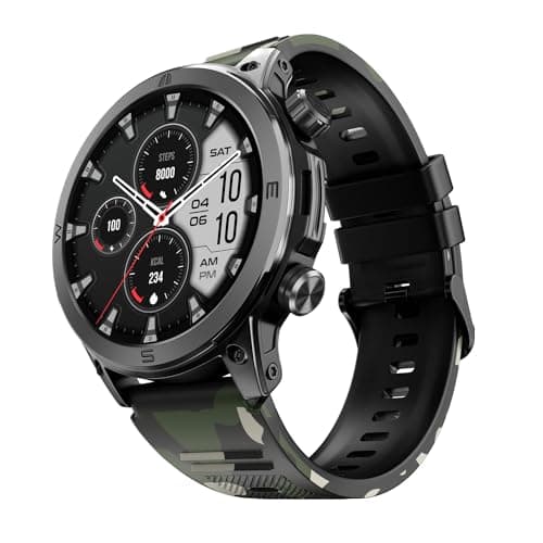 Noise Newly Launched Endeavour Sturdy Design 1.46" AMOLED Display Smart Watch, BT Calling, SoS Technology, Rapid Health & 100+ Sports Modes- (Camo Bla...