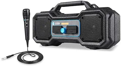 Zoook Rocker Thunder Bird 24Watt Rugged Waterproof Boombox Bluetooth Party Speaker with a Microphone for Karaoke (Black)