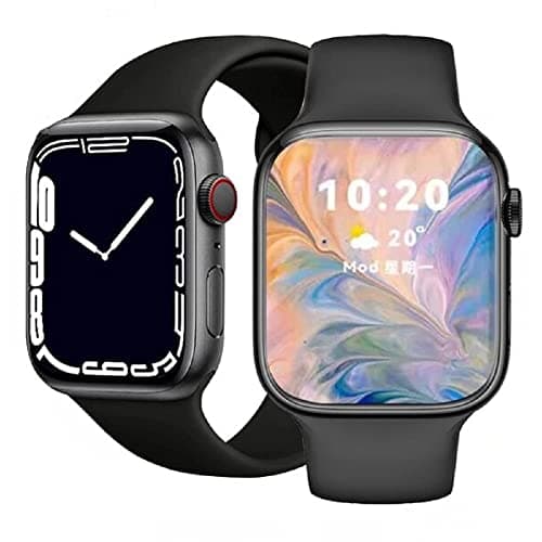 OTOS New Edition i8 Pro Max All in One Series 8 Smart Watch with Fitness Tracker Heart Monitor Men Women Digital Square Shape Black
